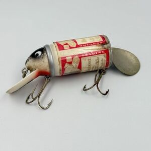 Vintage Heddon Big Bud Fishing Lure Budweiser Beer Can 1970s Collectible Rare
